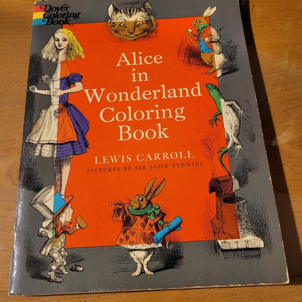 Vintage Alice in Wonderland coloring book